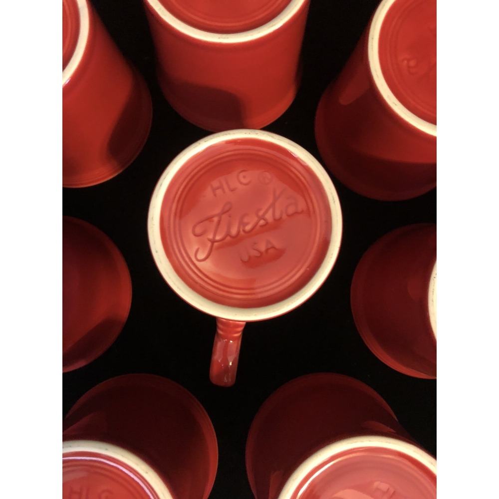 Fiesta Fiestaware 8Pc Red Tom and Jerry 8 Oz Mugs EXCELLENT - Picture 7 of 7